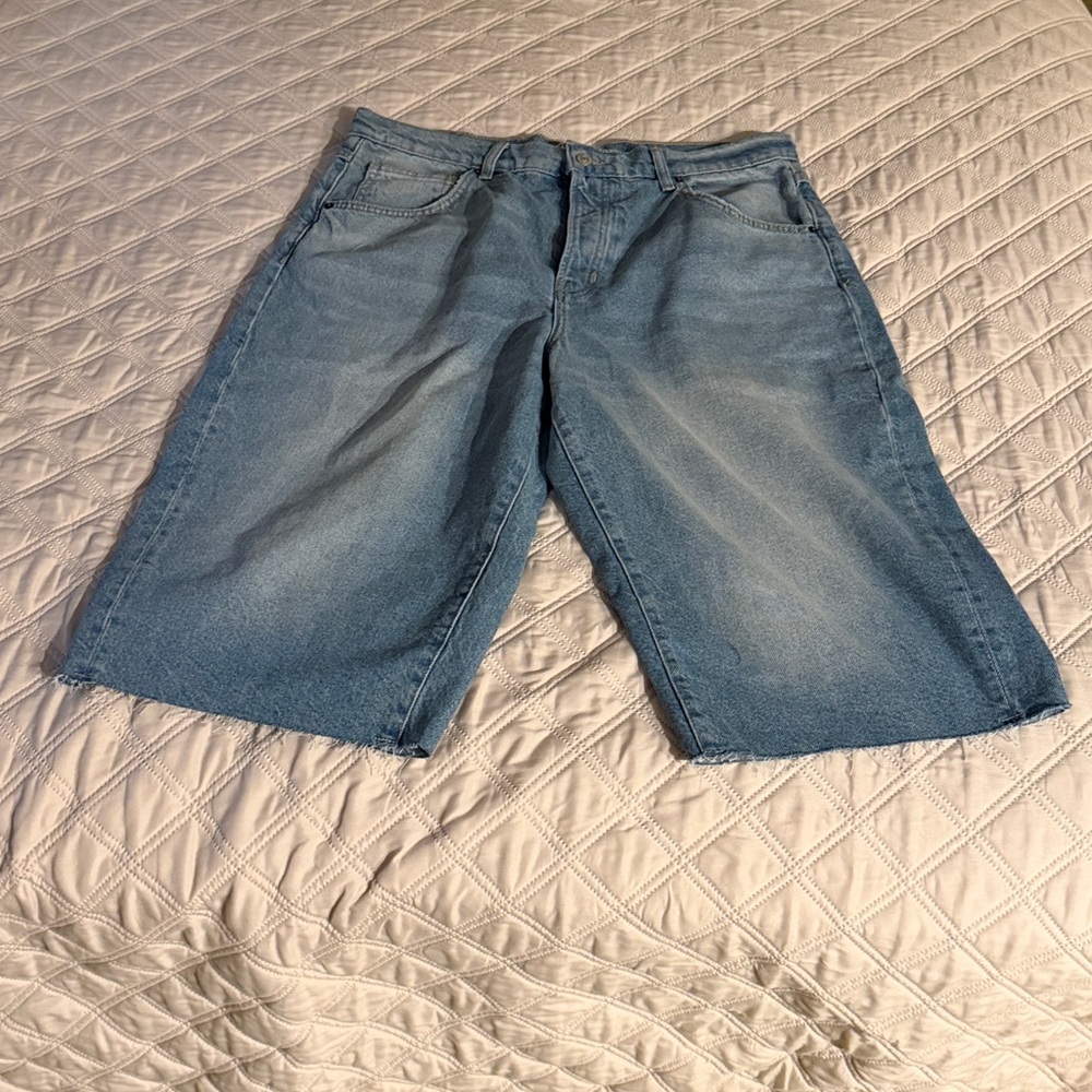 We The Free Light Blue Denim Shorts